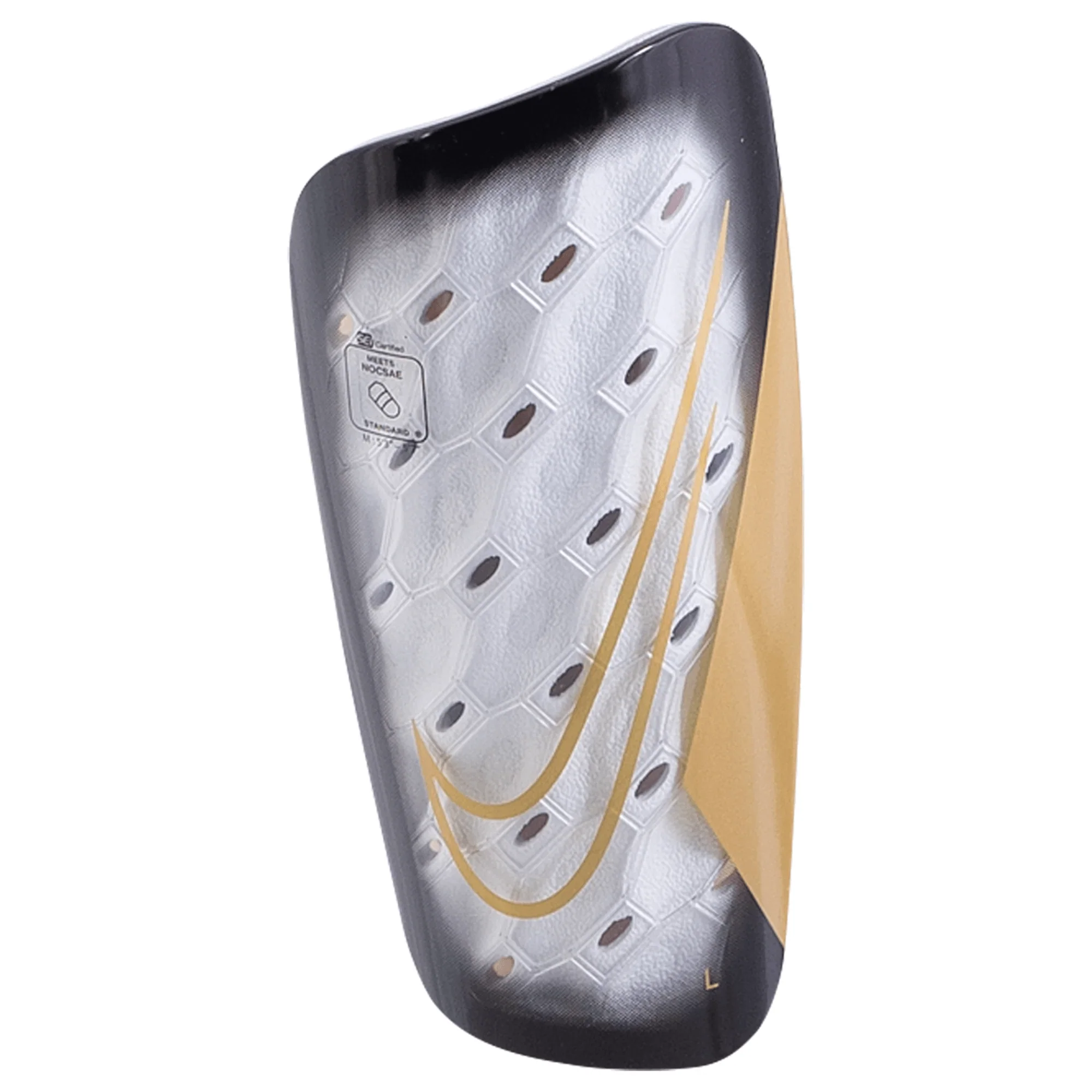 Nike Mercurial Lite Shin Guard (White/Black/Metallic Gold Coin) - Image 3