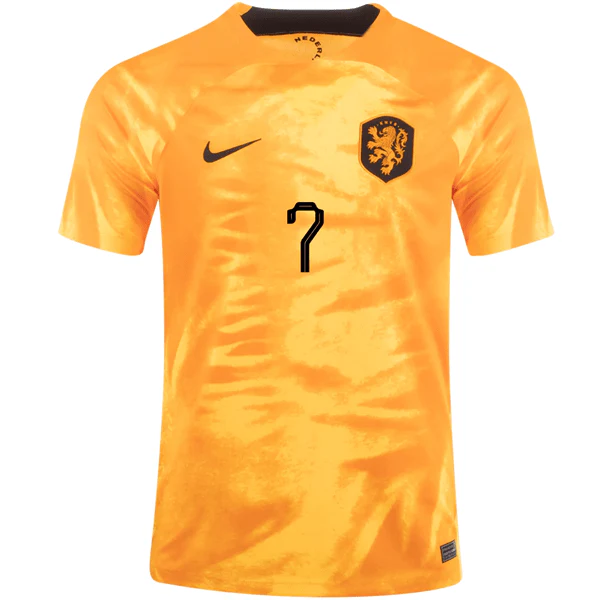 Nike Netherlands Steven Bergwijn Home Jersey 22/23 (Laser Orange/Black) - Image 2
