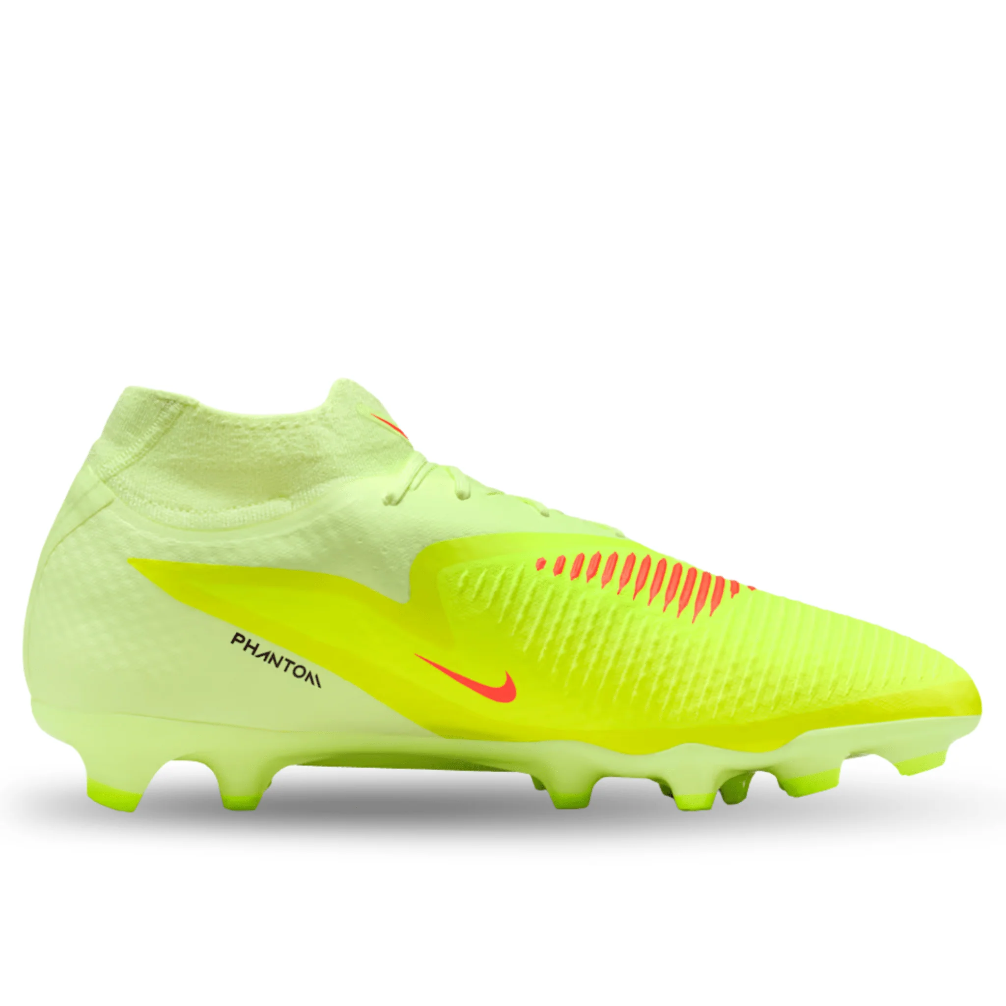 Nike Phantom 6 High Academy FG/MG Soccer Cleats (Hyper Crimson/Limelight) - Image 2
