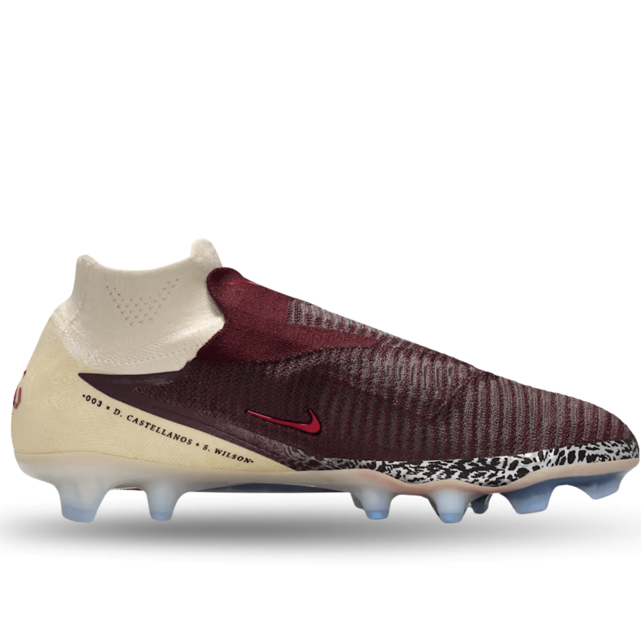 Nike Phantom 6 High Elite NU3 FG Soccer Cleats (Burgundy Crush/University Red) - Image 5