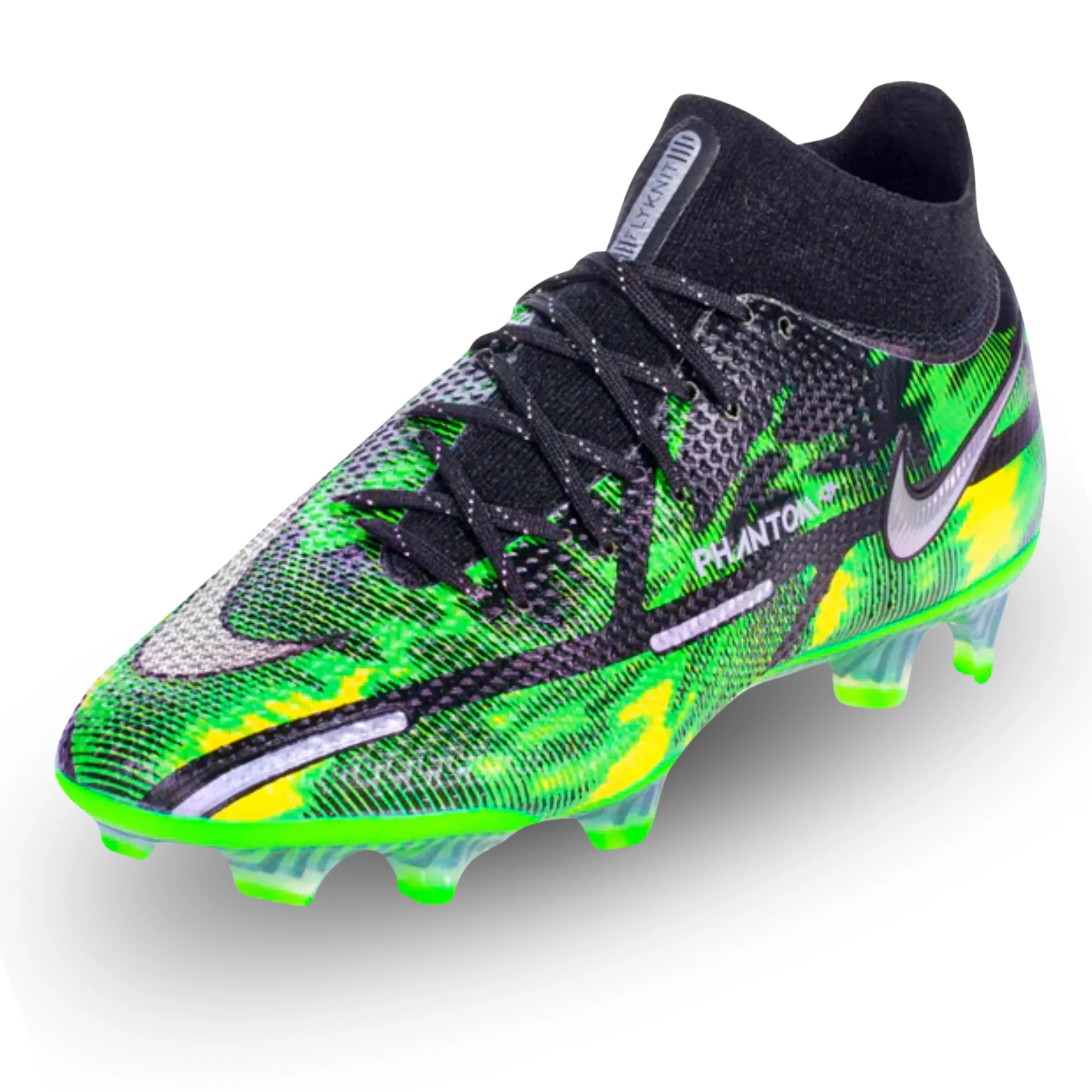 Nike Phantom GT2 Elite DF Shockwave Firm Ground Soccer Cleats (Black/Metallic Platinum) - Image 4