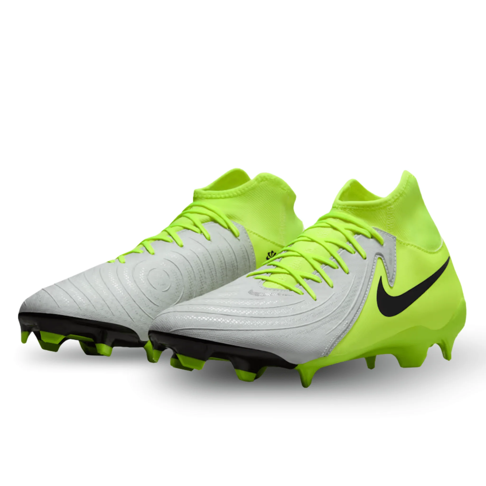 Nike Phantom Luna II Academy FG/MG Soccer Cleats (Metallic Silver/Black-Volt) - Image 3
