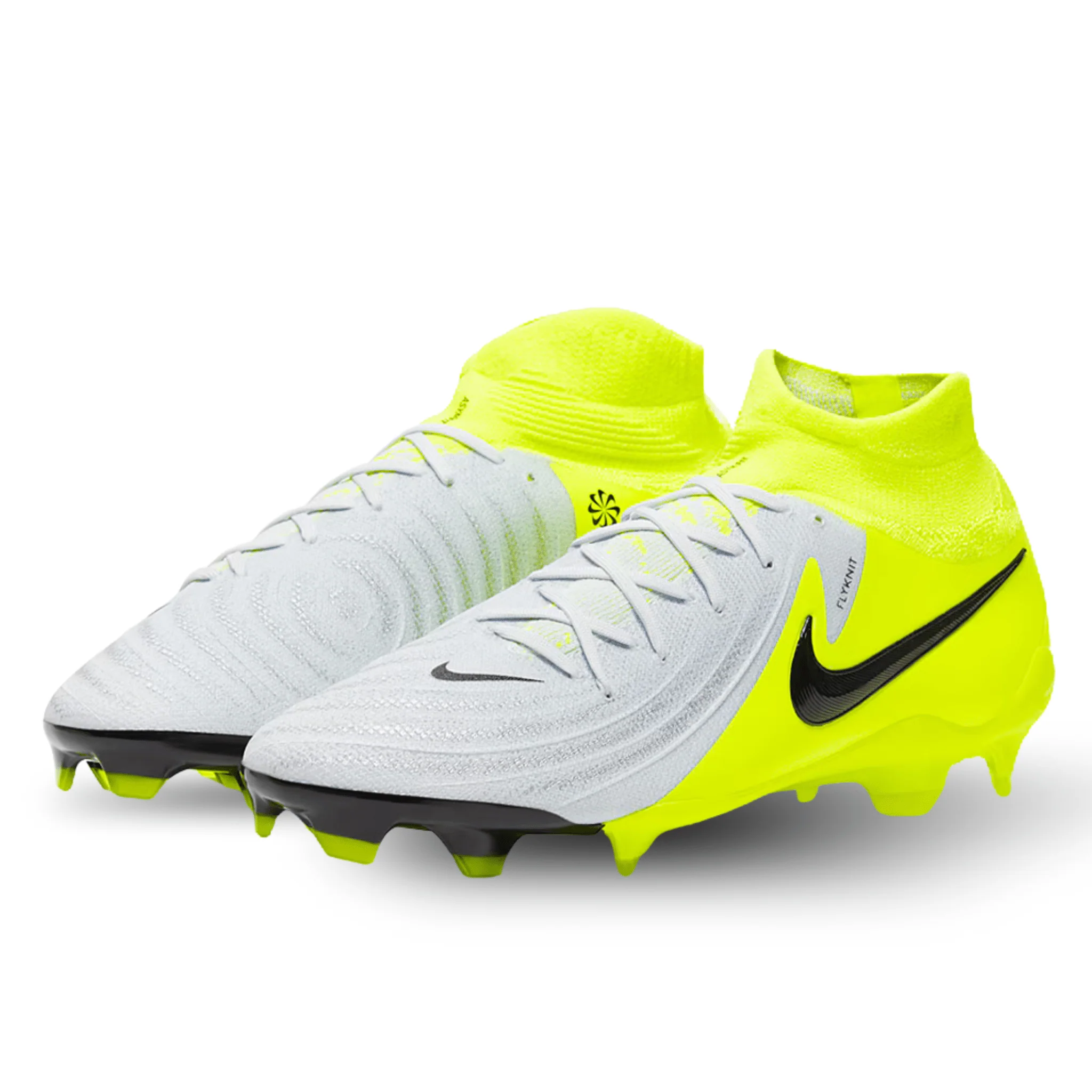 Nike Phantom Luna II Pro FG Soccer Cleats (Metallic Silver/Black-Volt) - Image 3