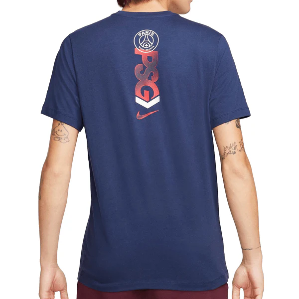 Nike Paris Saint-Germain Swoosh T-Shirt (Midnight Navy) - Image 2