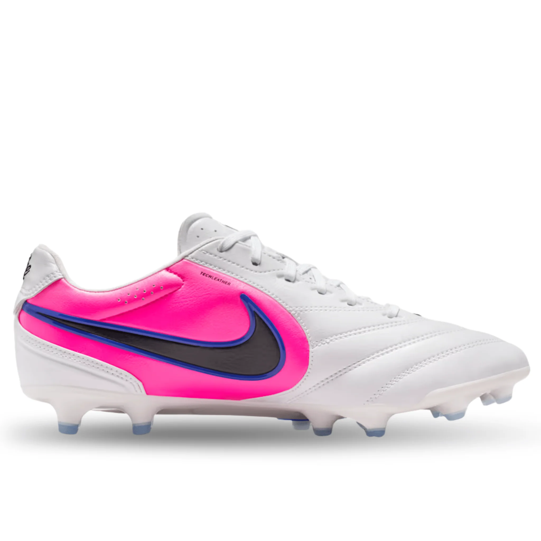 Nike Tiempo Ligera Pro Soccer Cleats (White/Black/Racer Blue) - Image 2