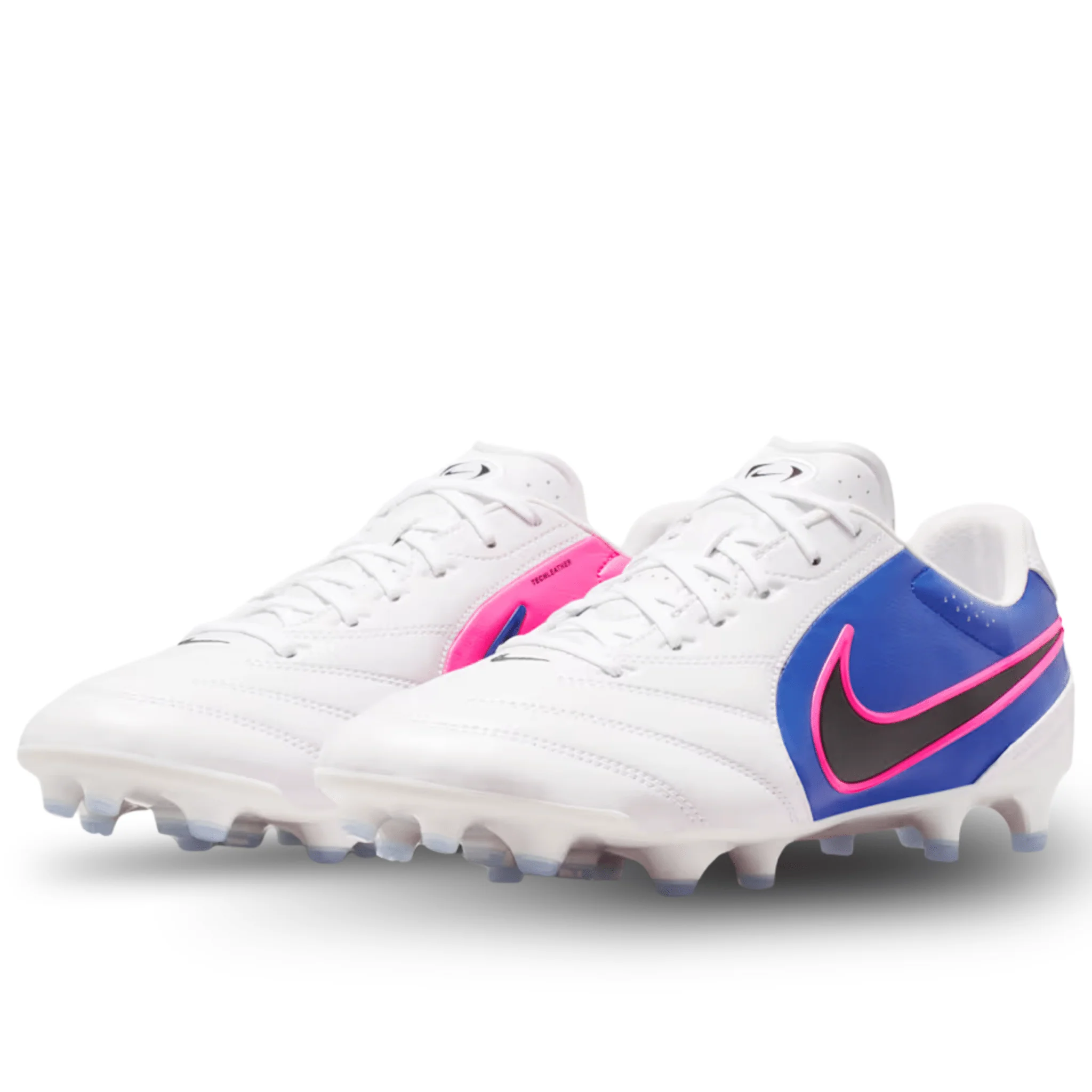 Nike Tiempo Ligera Pro Soccer Cleats (White/Black/Racer Blue) - Image 3