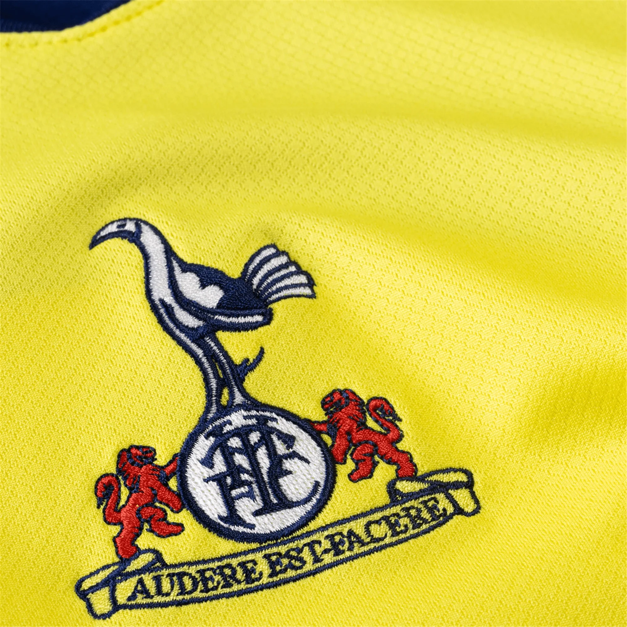 Nike Men's Tottenham Xavi Simmons T90 Third Jersey w/ EPL + No Room For Racism 25/26 (Dynamic Yellow/Blue Void) - Image 4