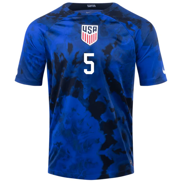 Nike United States Antonee Robinson Away Jersey 22/23 (Bright Blue/White) - Image 2
