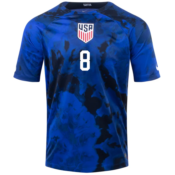 Nike United States Cristian Roldan Away Jersey 22/23 (Bright Blue/White) - Image 2