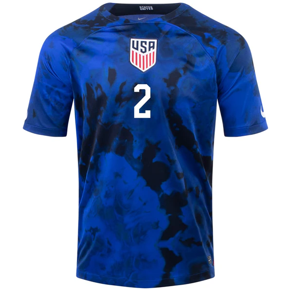 Nike United States Sergino Dest Away Jersey 22/23 (Bright Blue/White) - Image 2