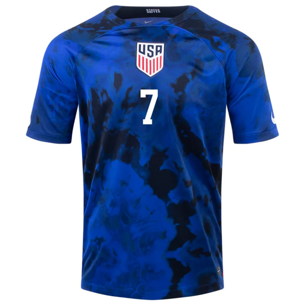 Nike United States Shaq Moore Away Jersey 22/23 (Bright Blue/White) - Image 2