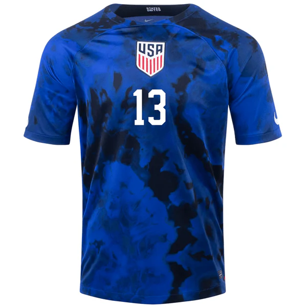 Nike United States Tim Ream Away Jersey 22/23 (Bright Blue/White) - Image 2