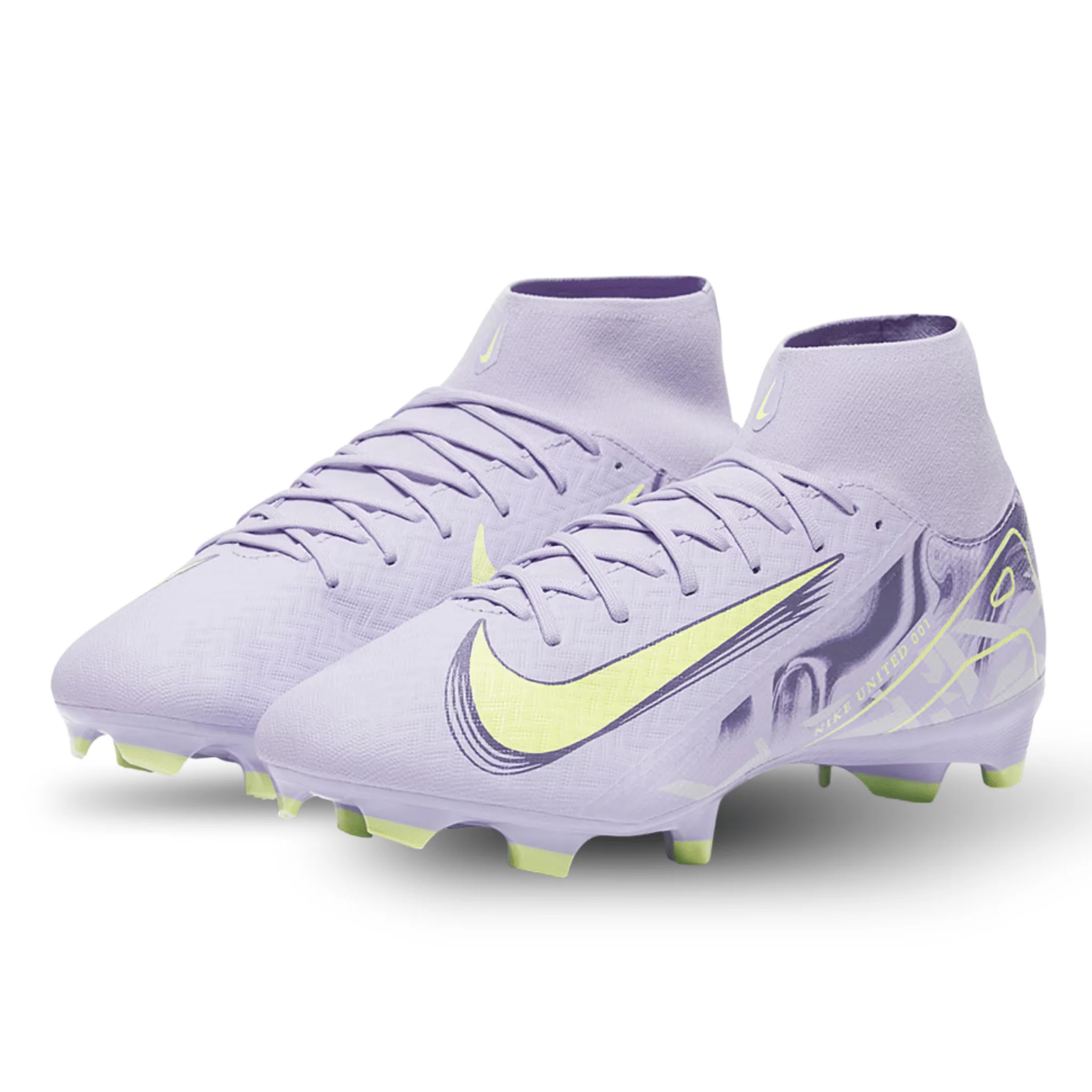 Nike United Zoom Superfly Academy FG/MG Soccer Cleats (Purple Agate/Barely Volt) - Image 3