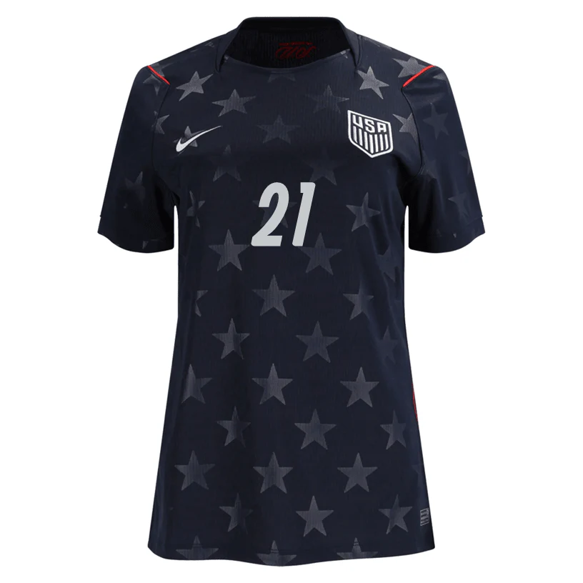 Nike Women’s Tessmann United States Away Stadium Jersey 2026 (Dark Obsidian/Pure Platinum) - Image 2
