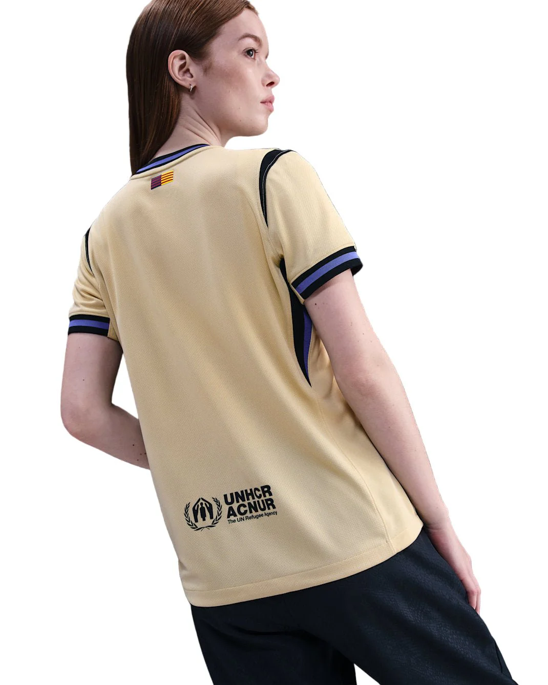 Nike Women’s Barcelona 25/26 Soccer Away Jersey (Team Gold/Persian Violet/Black) - Image 3