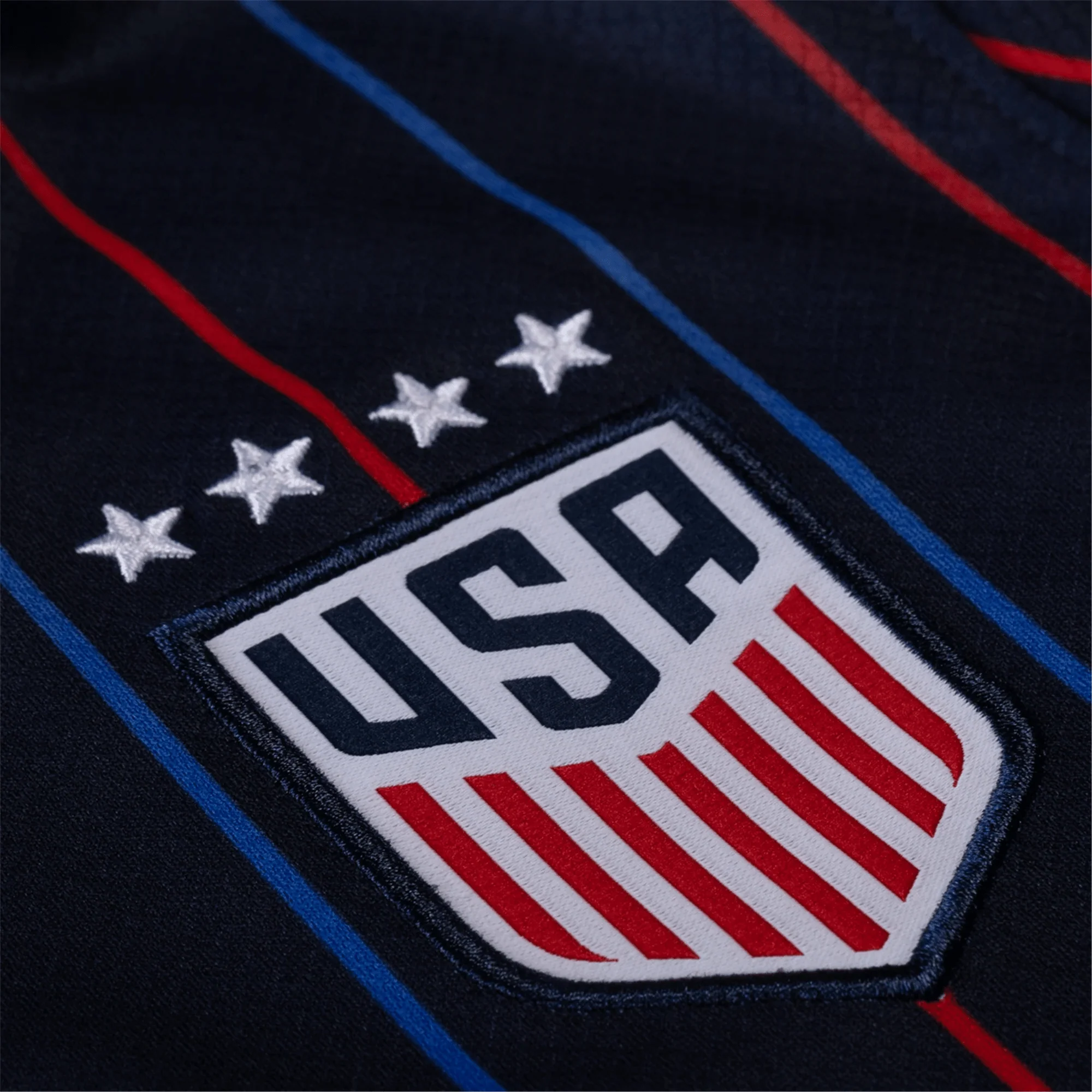 Nike Womens USA 25/26 Away 4 Star Jersey (Obsidian/Challenge Red) - Image 4