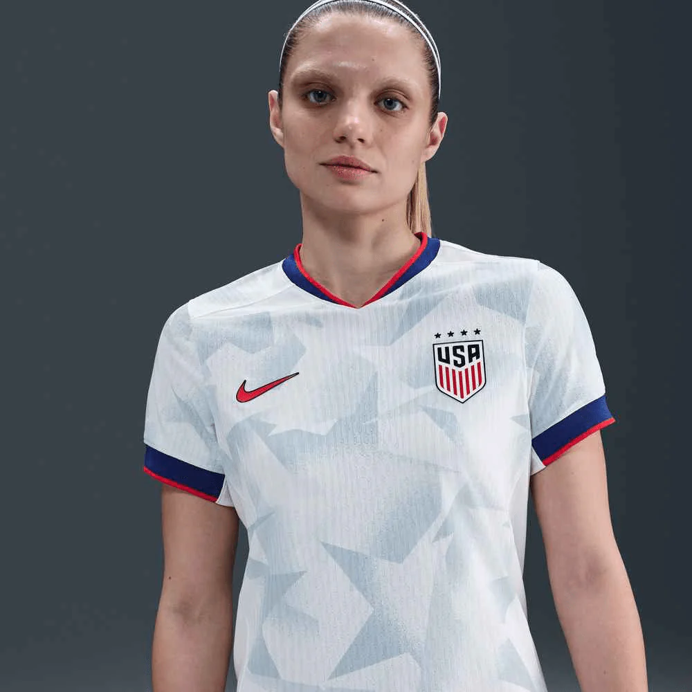 Nike Womens USA 25/26 Home 4 Star Match Authentic Jersey 101 (White/Rush Blue/Challenge Red) - Image 3