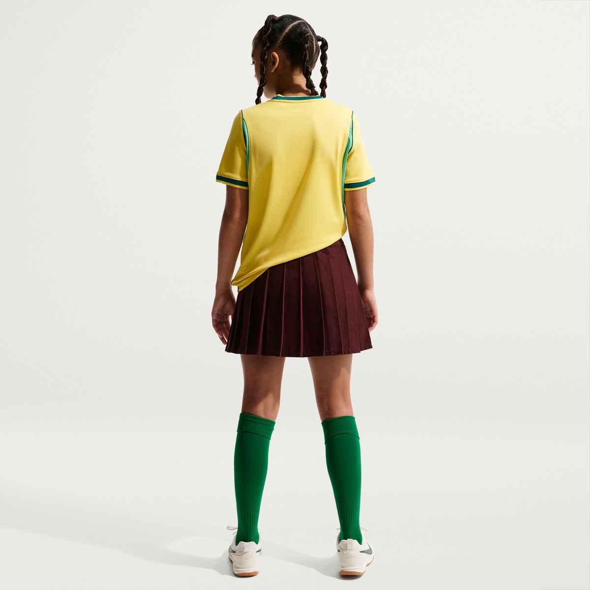Nike Youth Brazil Home Stadium Jersey 2026 (Yellow Canary/Teal) - Image 4