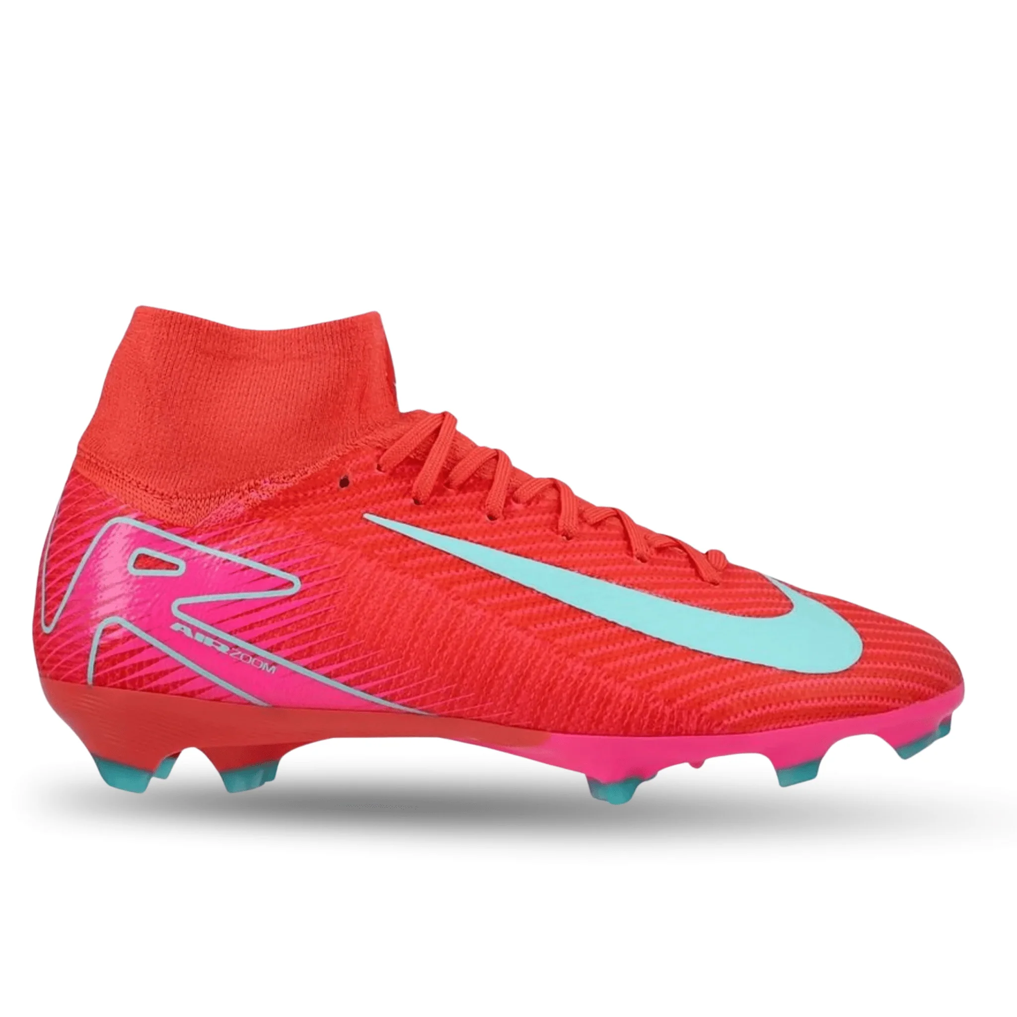 Nike Zoom Superfly 10 Pro FG Soccer Cleat (Ember Glow/Aurora Green) - Image 2