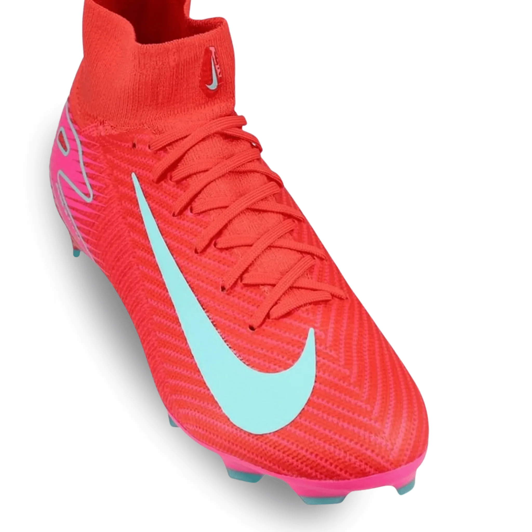 Nike Zoom Superfly 10 Pro FG Soccer Cleat (Ember Glow/Aurora Green) - Image 3