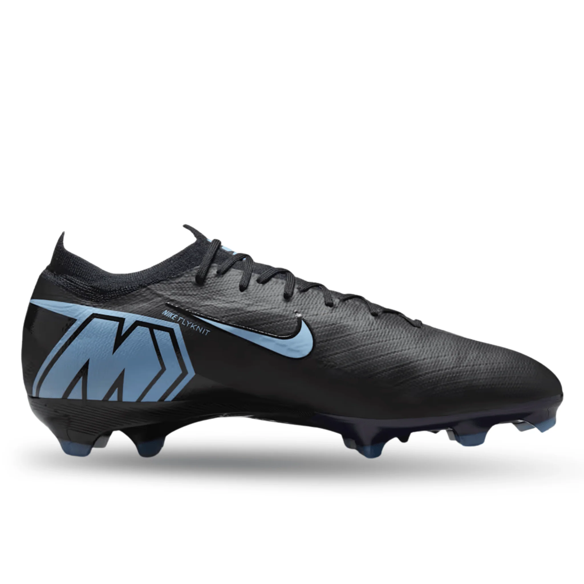 Nike Zoom Vapor 16 Pro Firm Ground Soccer Cleats (Black/Ice Blue) - Image 2