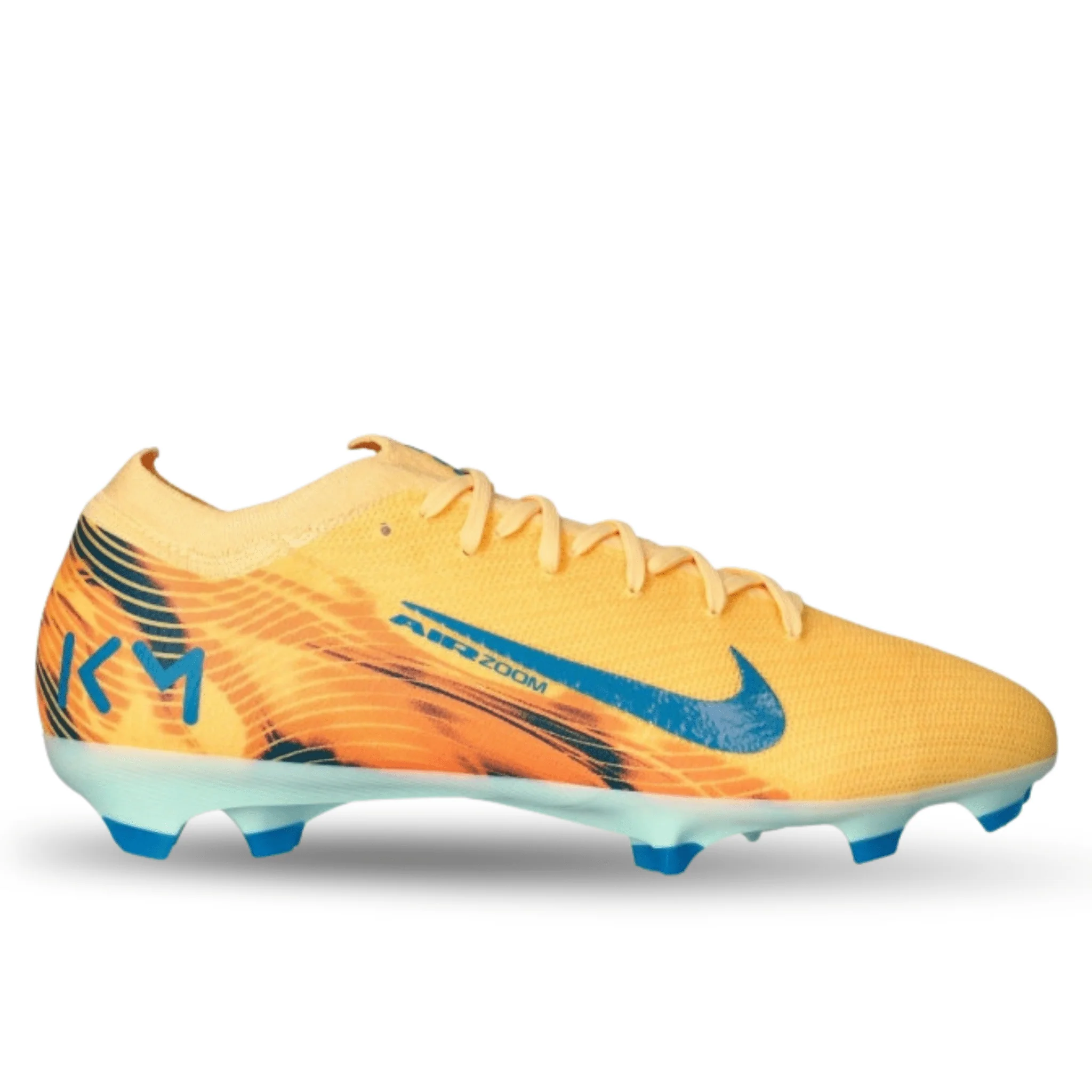 Nike Zoom Vapor 16 Pro KM Firm Ground Soccer Cleats (Melon Tint/Neo Turq-Igloo) - Image 2