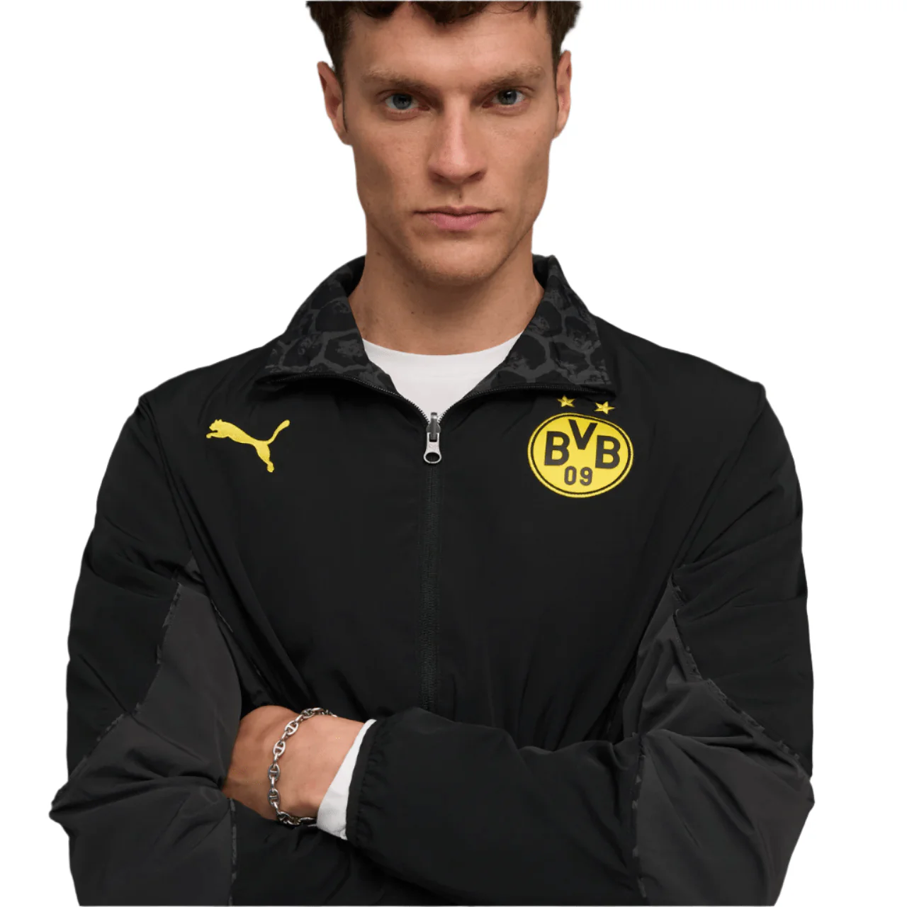 Puma BVB 25/26 KidSuper Reversible Jacket (Puma Black/Faster Yellow) - Image 4