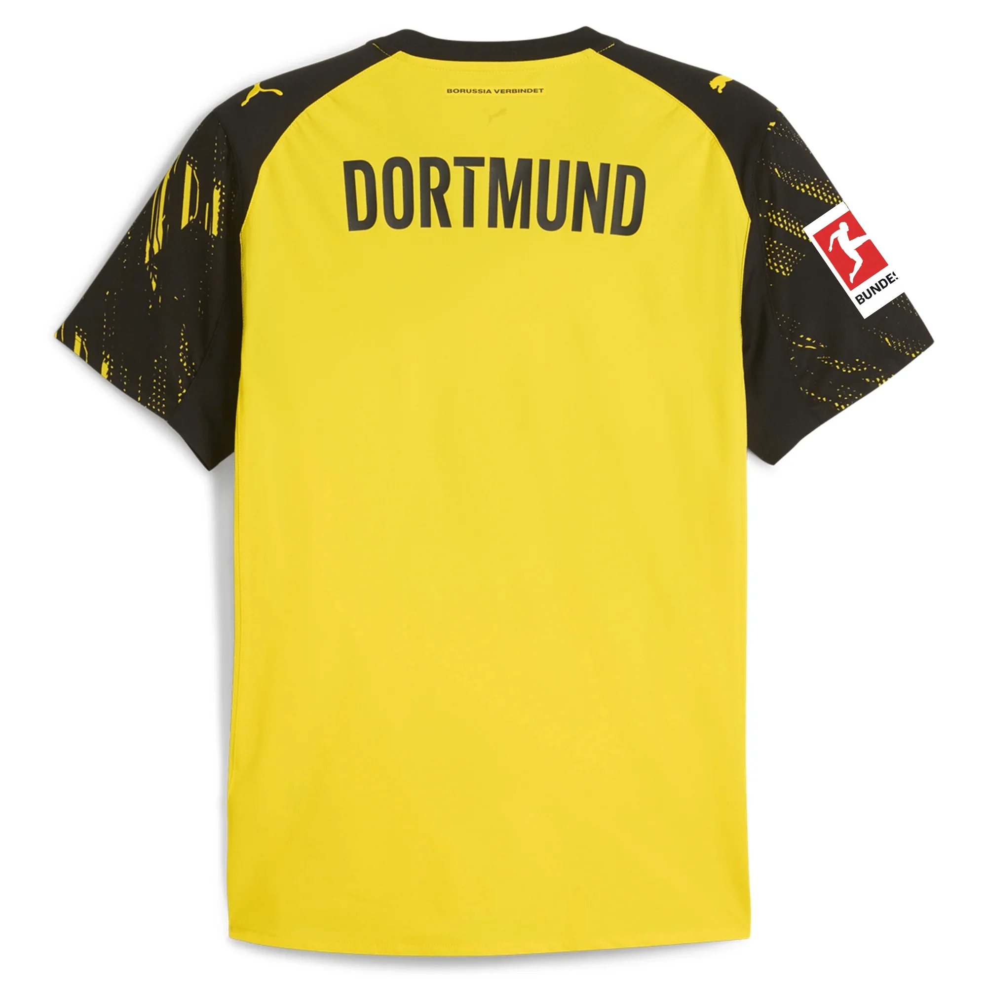 Puma BVB Dortmund Authentic Home Jersey w/ Bundesliga Patch 25/26 (Faster Yellow/Puma Black) - Image 2