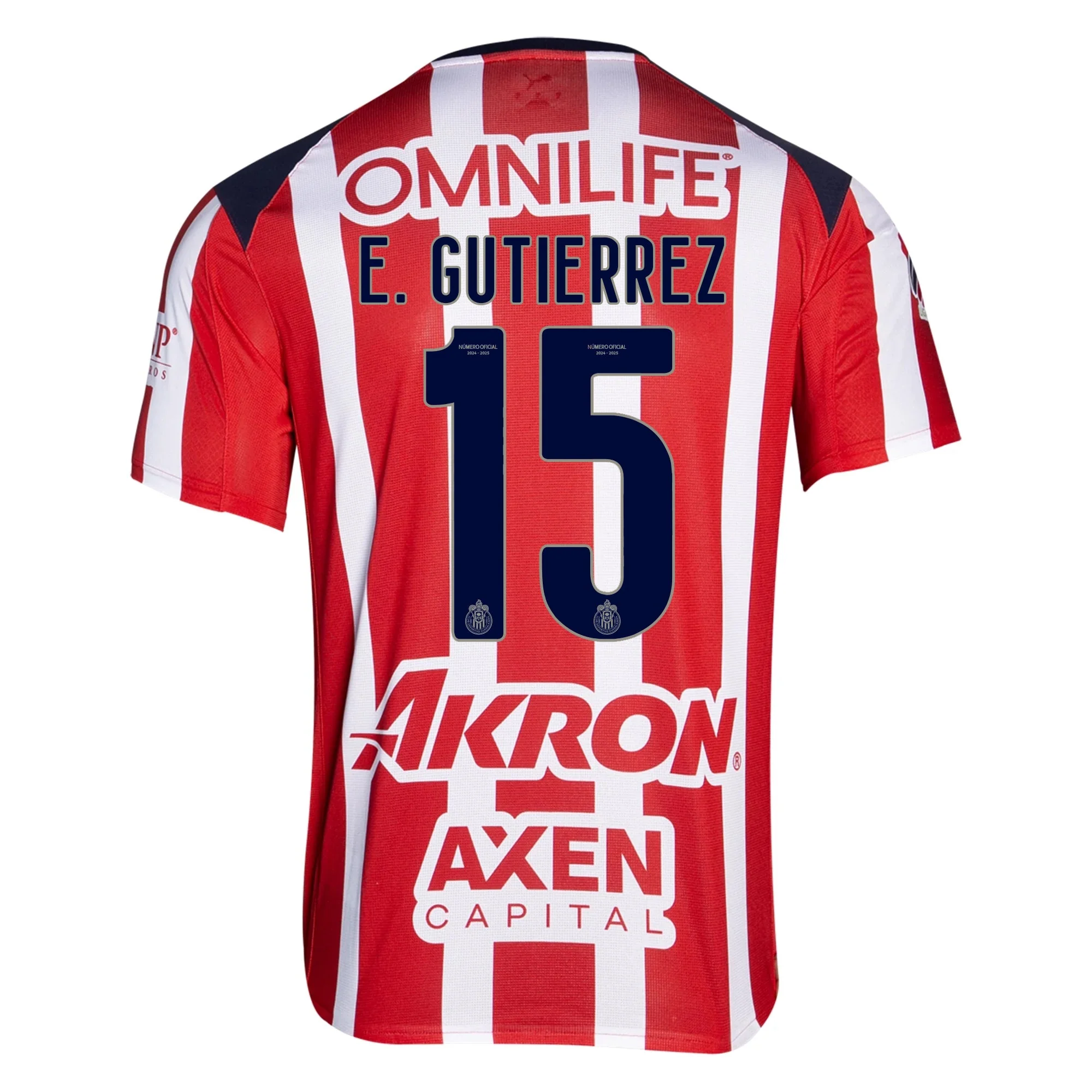 Puma Erick Gutiérrez Men's Chivas De Guadalajara Home Jersey 25/26 (Puma Red/White)