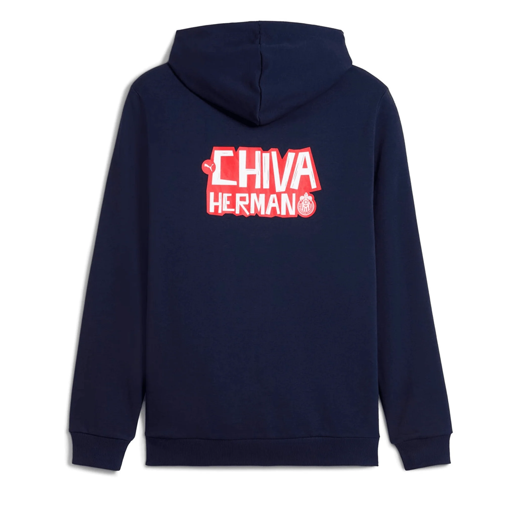 Puma Chivas Football Culture Hooded Sweat Jacket (Puma Navy/Puma Red) - Image 2