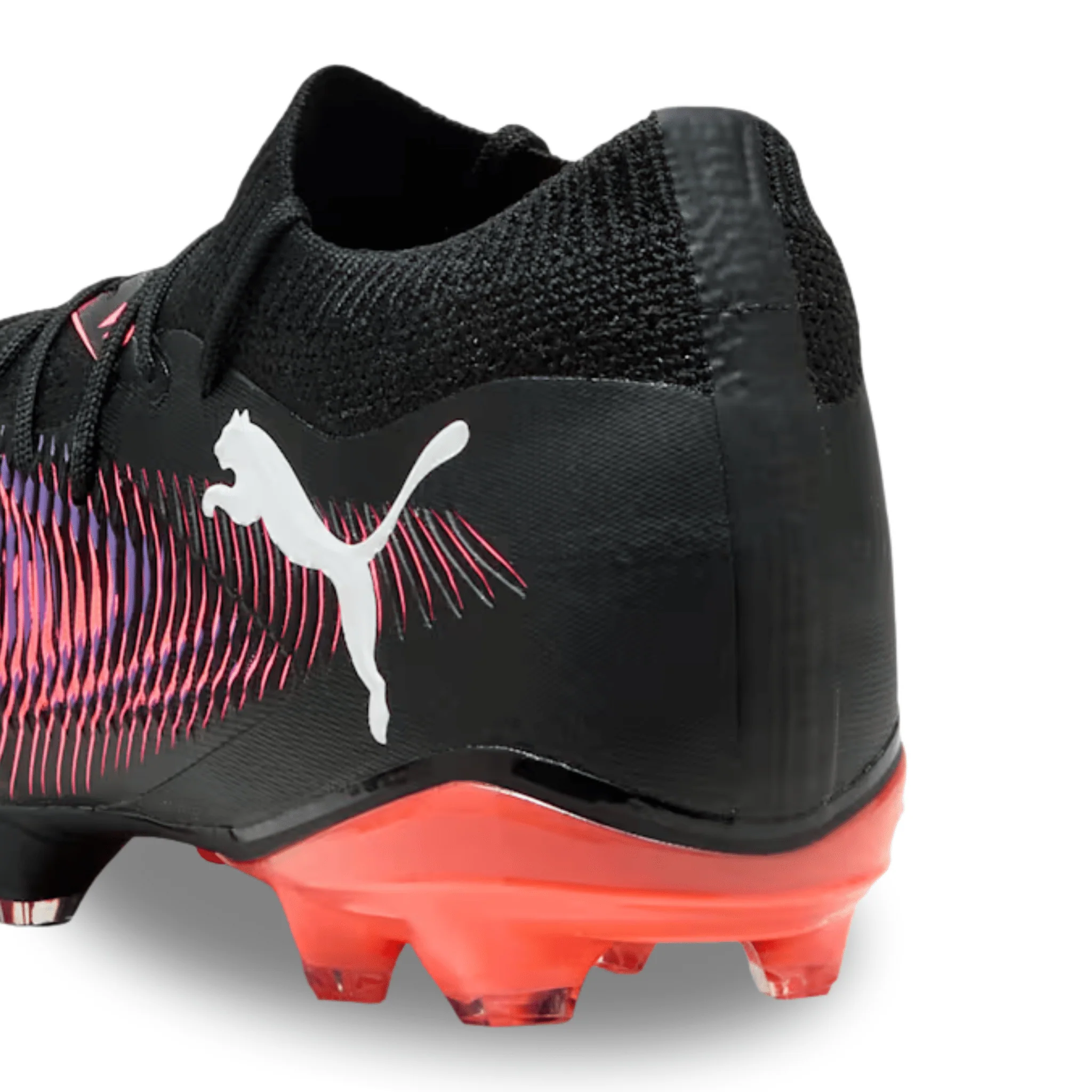 Puma Future 8 Match FG/AG Soccer Cleats (Black/Glowing Red) - Image 3