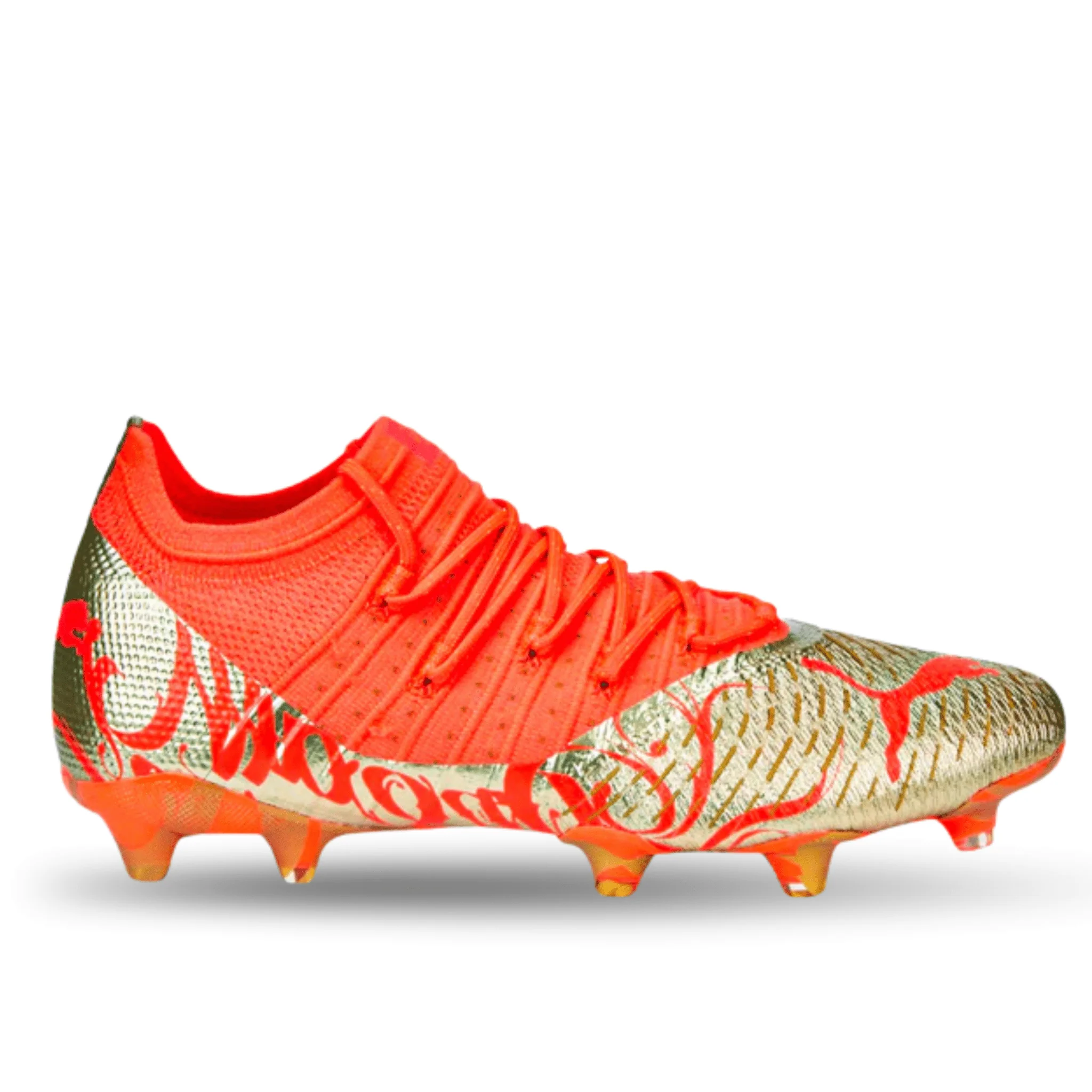 Puma Neymar Jr. Future Z 1.4 Firm Ground Soccer Cleats (Fiery Coral Gold) - Image 5