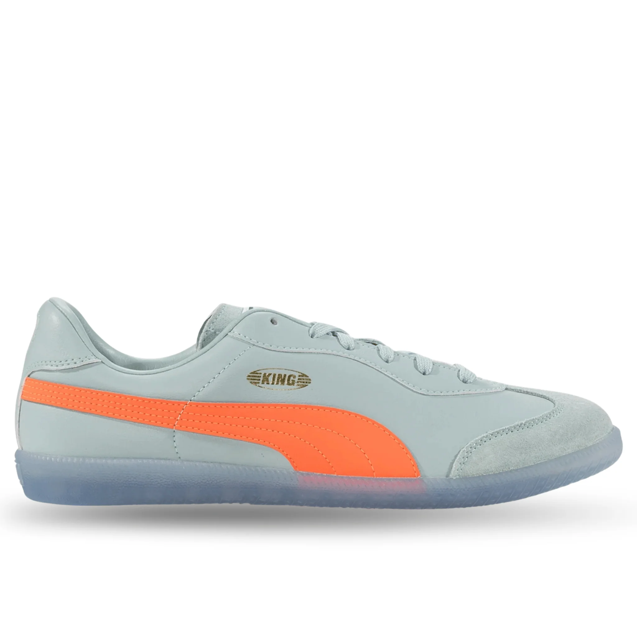 Puma King 21 Indoor Soccer Shoes (Modern Mint/Glowing Red) - Image 5