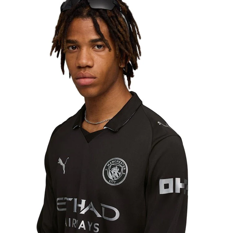 Puma Manchester City Long Sleeve Away Jersey 25/26 (Puma Black) - Image 4