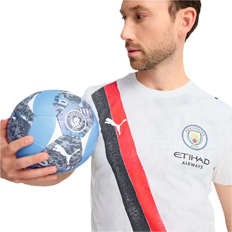 Puma Manchester City Authentic Kid Super Jersey w/ Club World Cup Patches 25/26 (Puma White/Puma Black) - Image 5