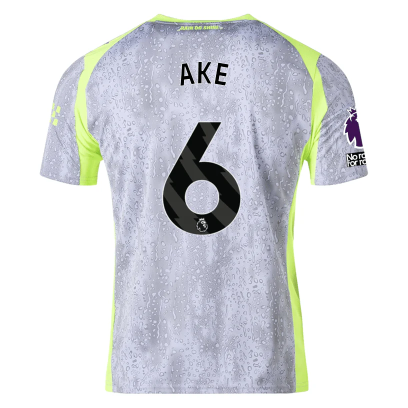 Puma Men's Manchester City Ake Third Jersey w/ EPL + No Room For Racism Patches 25/26 (Cool Weather/Pro Green)