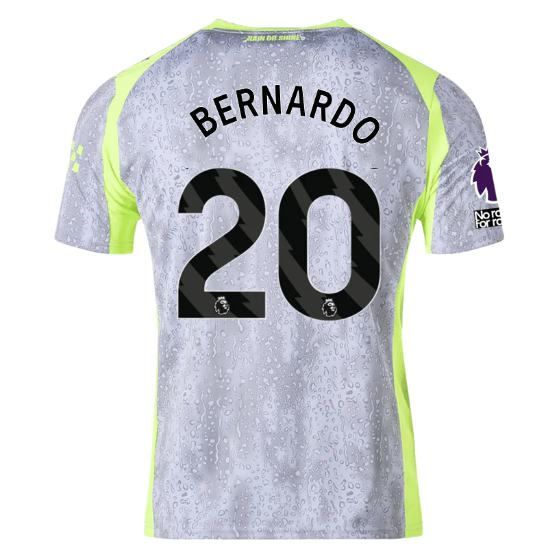 Puma Men's Manchester City Bernardo Third Jersey w/ EPL + No Room For Racism Patches 25/26 (Cool Weather/Pro Green)