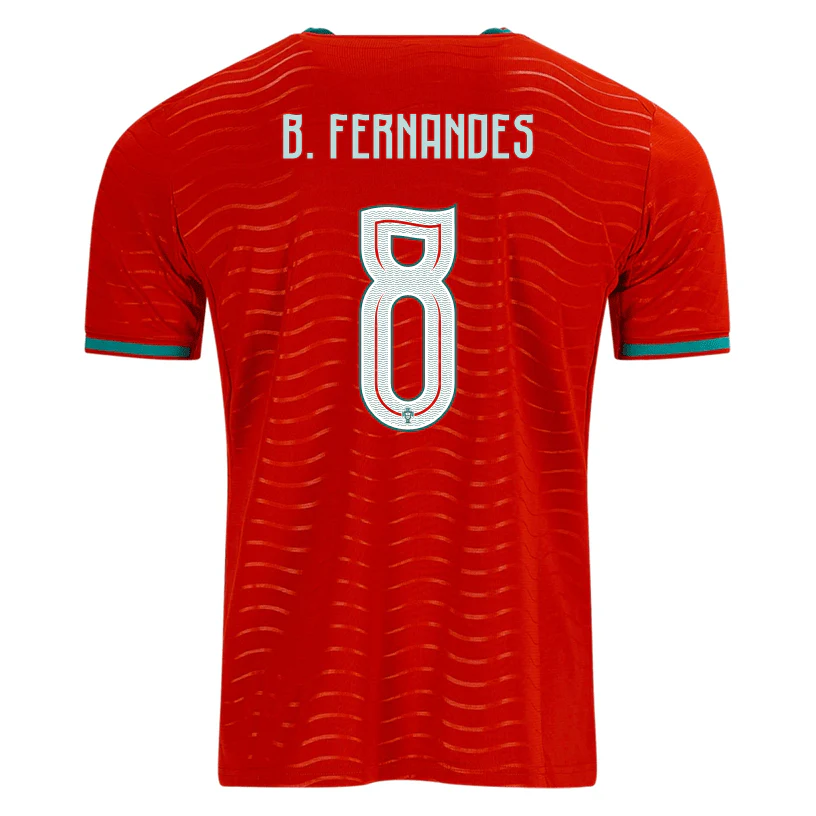 PUMA Men's Portugal B. Fernandes Home World Cup 2026 Soccer Jersey (Club Red/Green Lagoon)