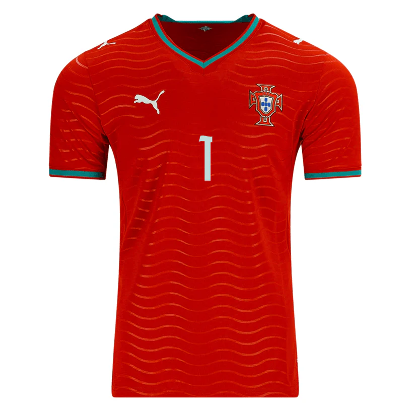 PUMA Men's Portugal Diogo Costa Home World Cup 2026 Soccer Jersey (Club Red/Green Lagoon) - Image 2
