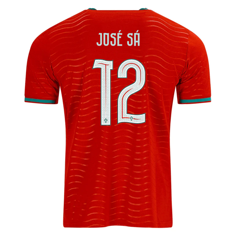 PUMA Men's Portugal Jose Sa Home World Cup 2026 Soccer Jersey (Club Red/Green Lagoon)