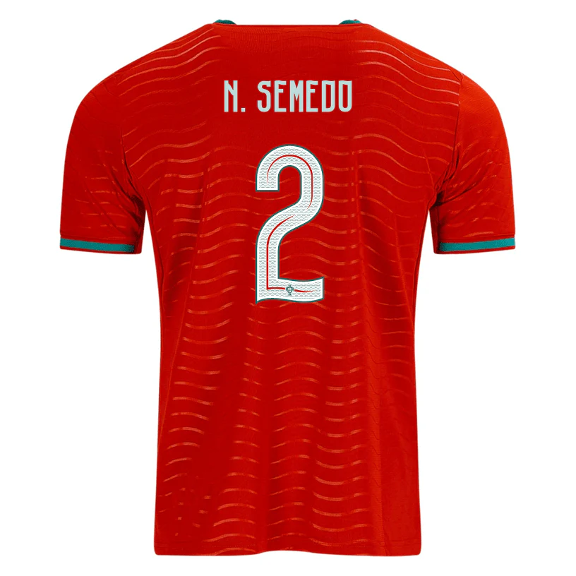 PUMA Men's Portugal N. Semedo Home World Cup 2026 Soccer Jersey (Club Red/Green Lagoon)