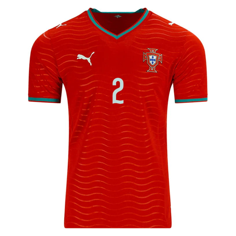PUMA Men's Portugal N. Semedo Home World Cup 2026 Soccer Jersey (Club Red/Green Lagoon) - Image 2