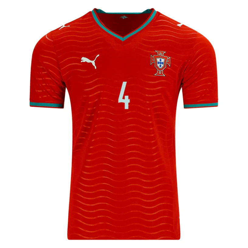 PUMA Men's Portugal Tomas A. Home World Cup 2026 Soccer Jersey (Club Red/Green Lagoon) - Image 2