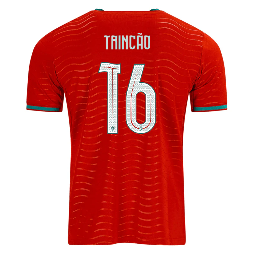 PUMA Men's Portugal Trincao Home World Cup 2026 Soccer Jersey (Club Red/Green Lagoon)