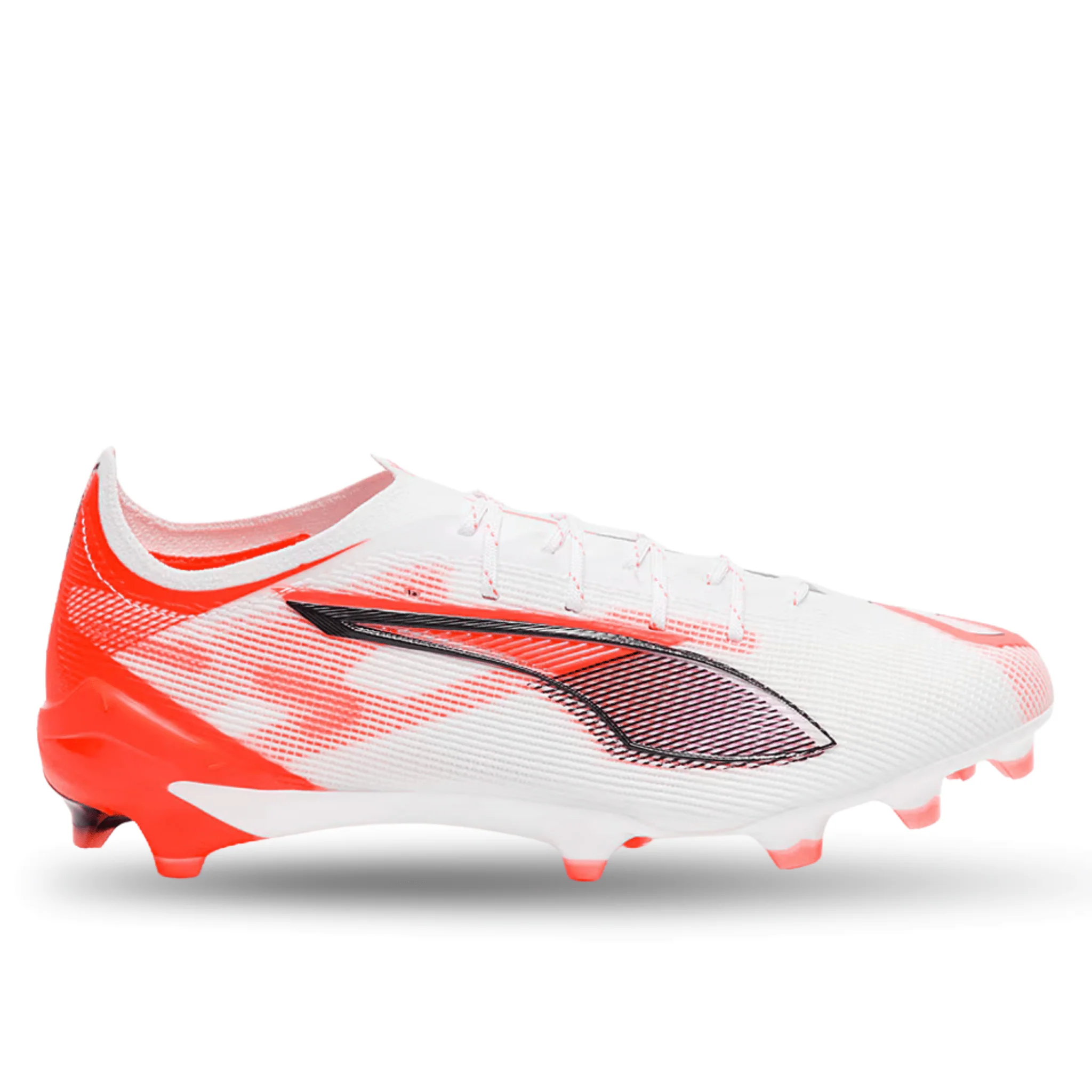 Puma Ultra 5 Ultimate FG Soccer Cleats (Puma White/Puma Black/Red) - Image 5
