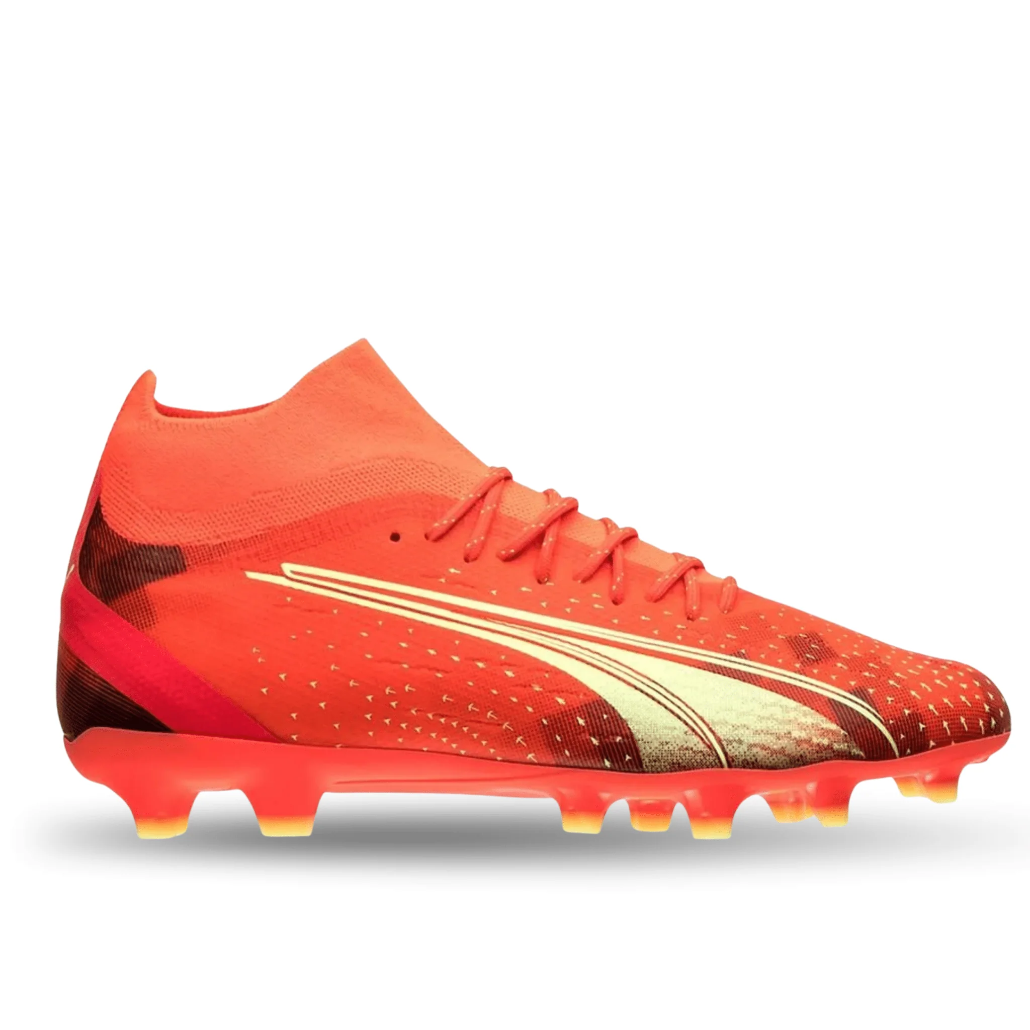 Puma Ultra Pro FG/AG Soccer Cleats (Coral/Fizzy Light) - Image 3