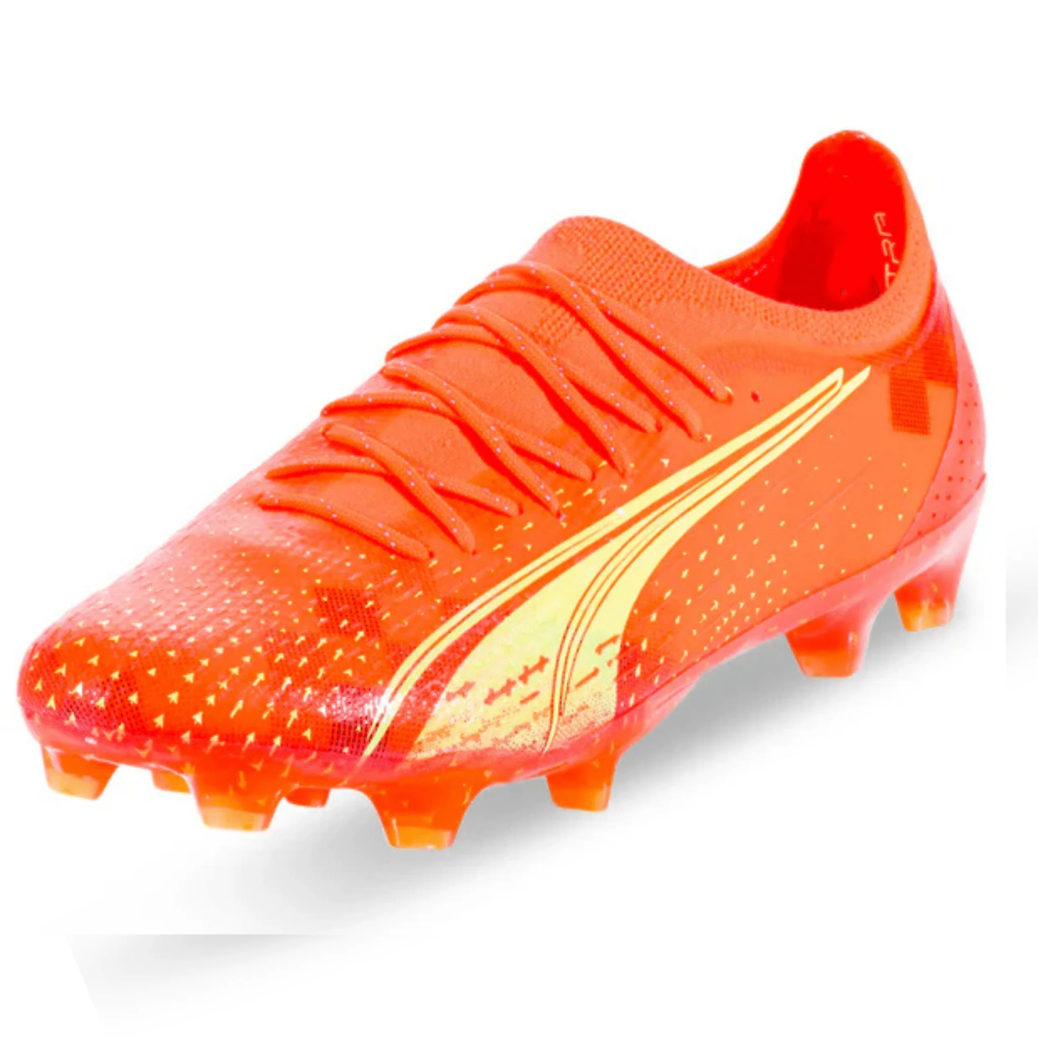 Puma Ultra Ultimate FG/AG Soccer Cleats (Coral/Fizzy Light/Black) - Image 3