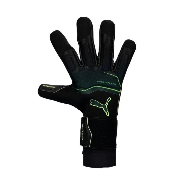 Puma Ultra Ultimate Hybrid Goalkeeper Gloves (Black/Green/Fizzy Light) - Image 4