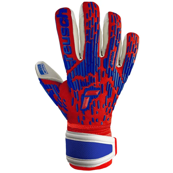 Reusch Attrakt Freegel Gold Finger Support Goalkeeper Gloves (Red/Deep Blue) - Image 2