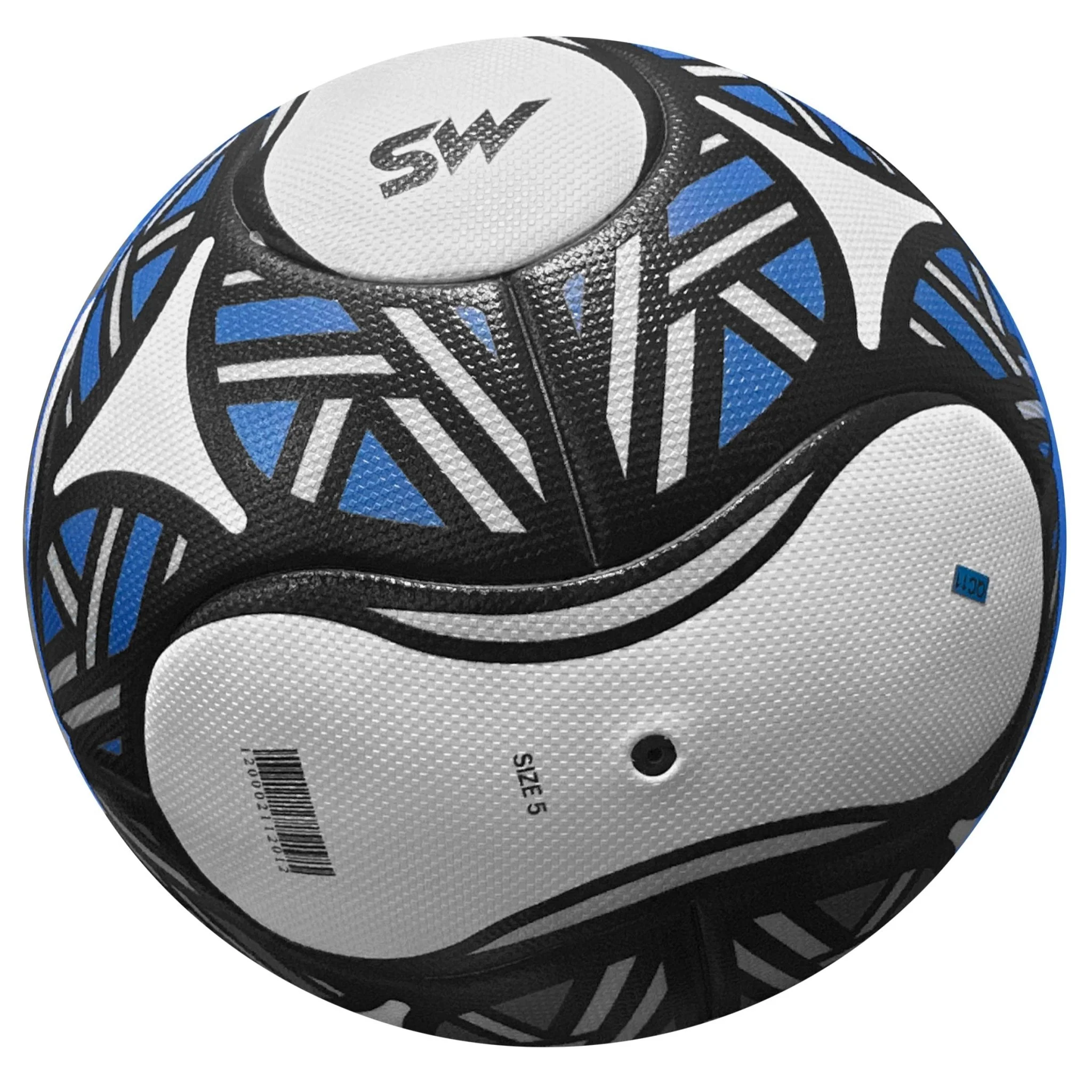 Soccer Wearhouse Thermal Bonded Match Ball (White/Black/Blue) - Image 2